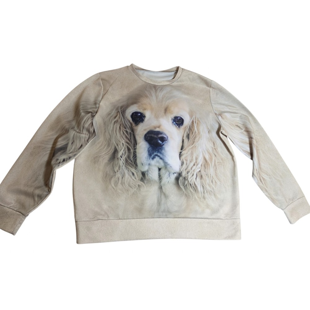 Womens Xl? Cocker Spaniel Dog Sweatshirt Tan
